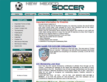 Tablet Screenshot of nmsoccer.com